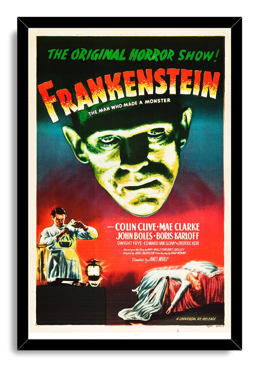 Frankenstein Movie Poster Decorative Painting (paper and canvas) art poster printing print