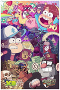 Gravity Falls Characters & Creatures Pixel Art Decorative Painting (paper and canvas) art poster printing print