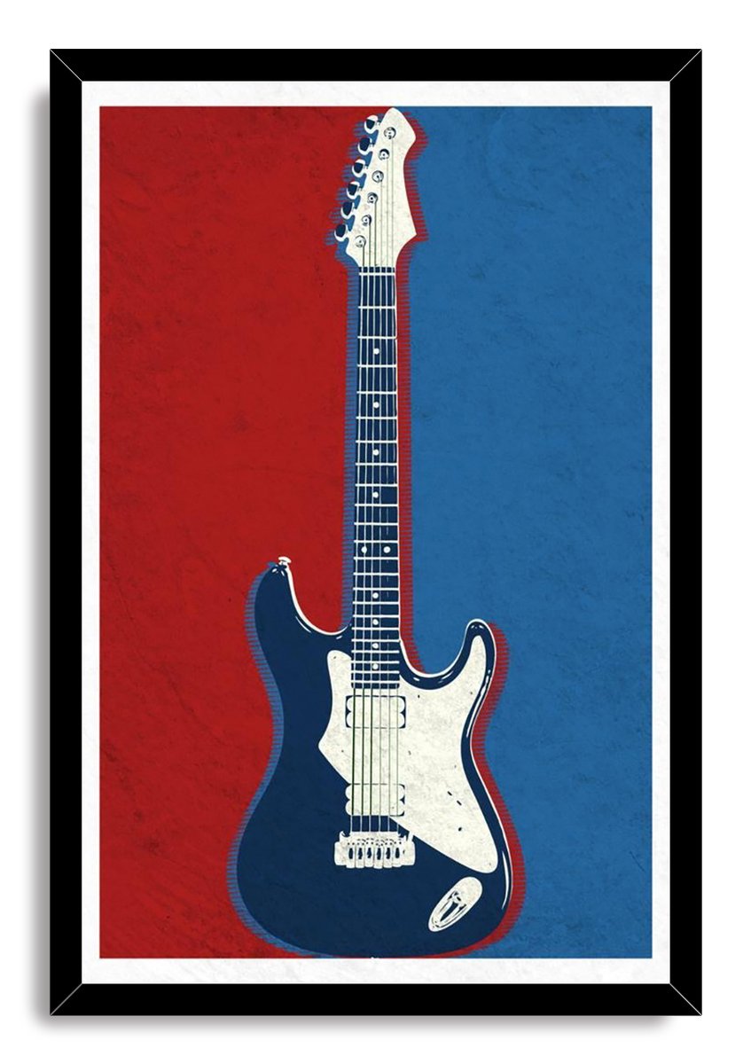 Electric Guitar Decorative Painting (paper and canvas) art poster printing print