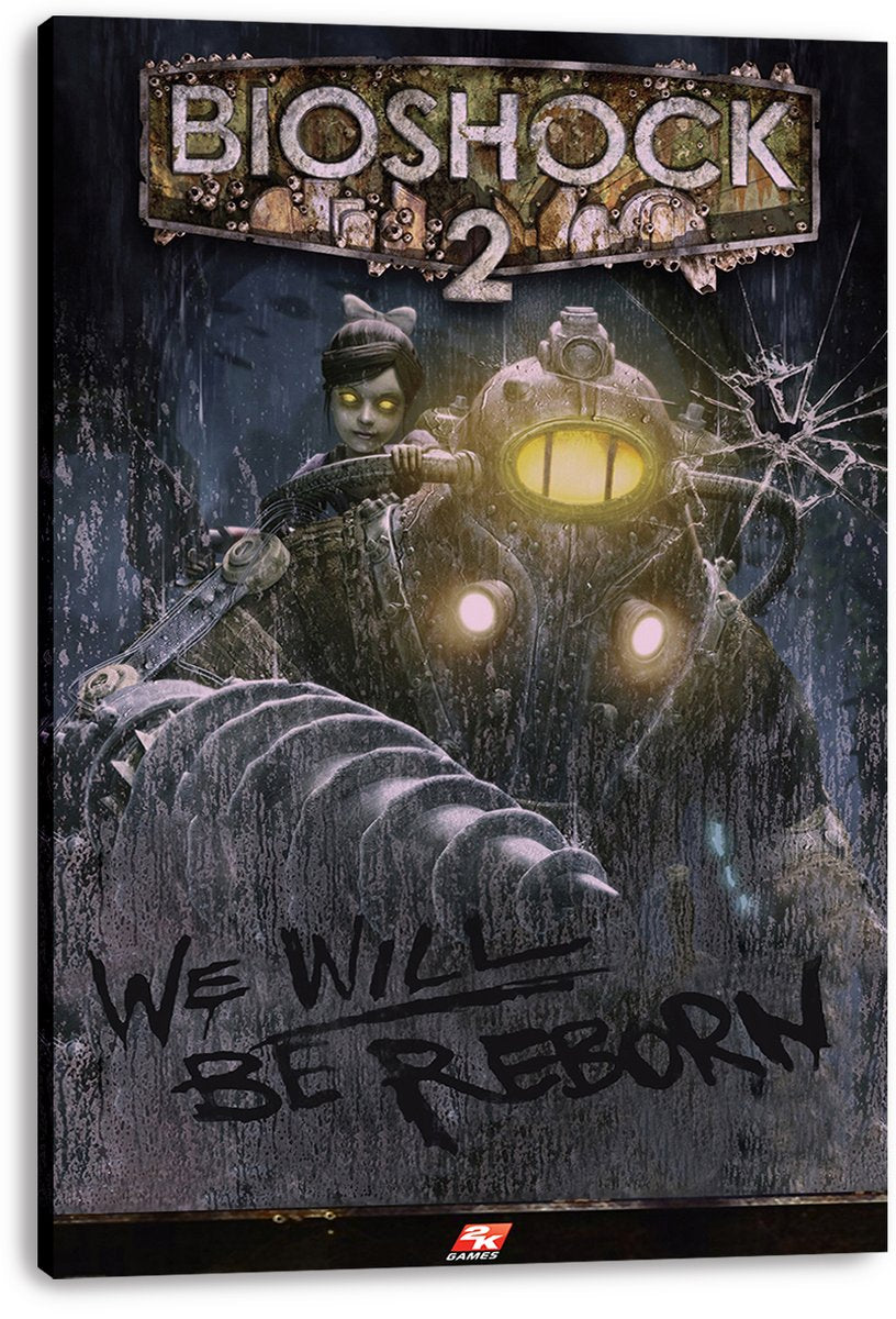 Bioshock 2 Little Sister and Big Daddy Decorative Painting (paper and canvas) art poster printing print