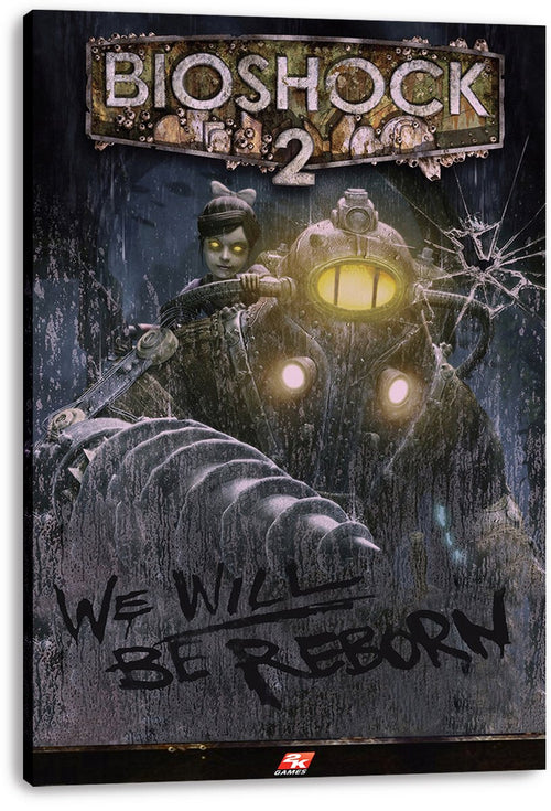 Bioshock 2 Little Sister and Big Daddy Decorative Painting (paper and canvas) art poster printing print