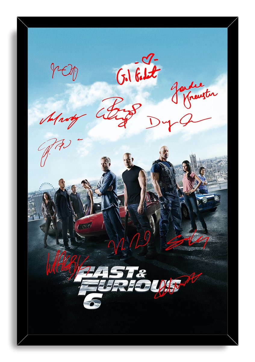 Fast & Furious 6 Movie Cast Autographed Decorative Painting (paper and canvas) art poster printing print