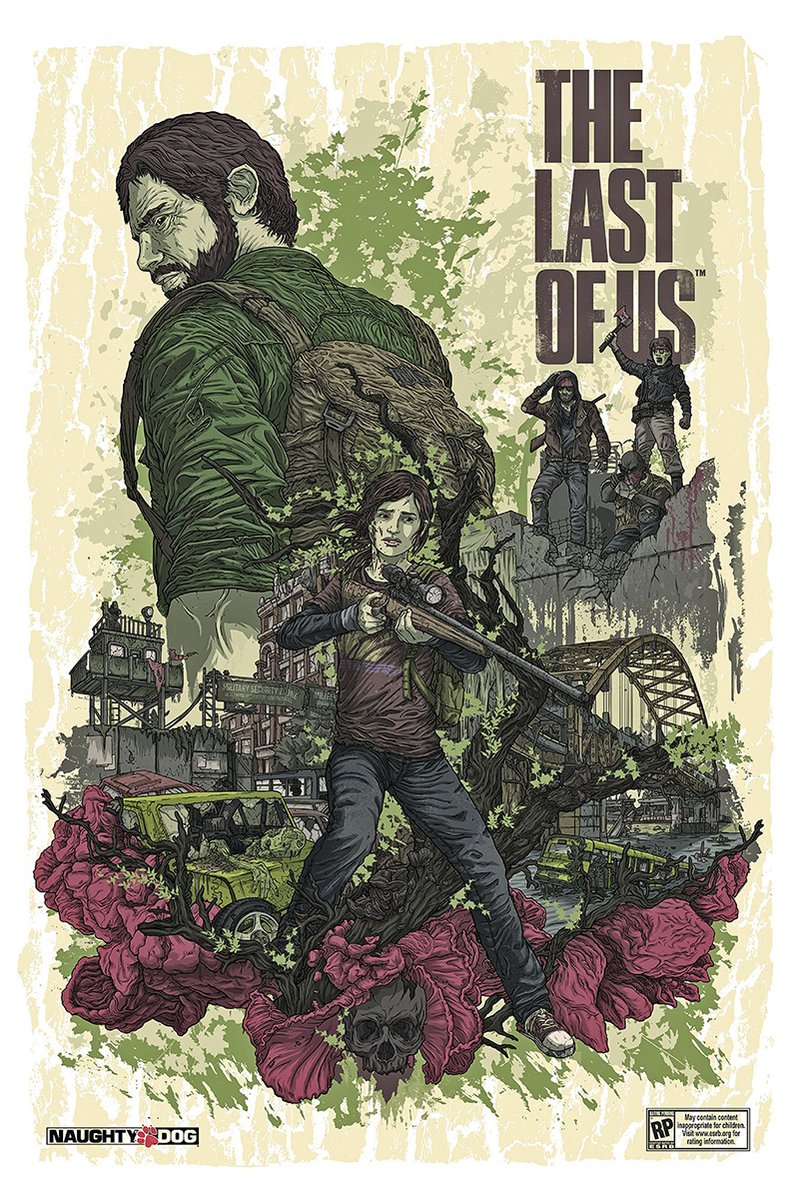 The Last of Us Joel and Ellie Decorative Painting (paper and canvas) art poster printing print