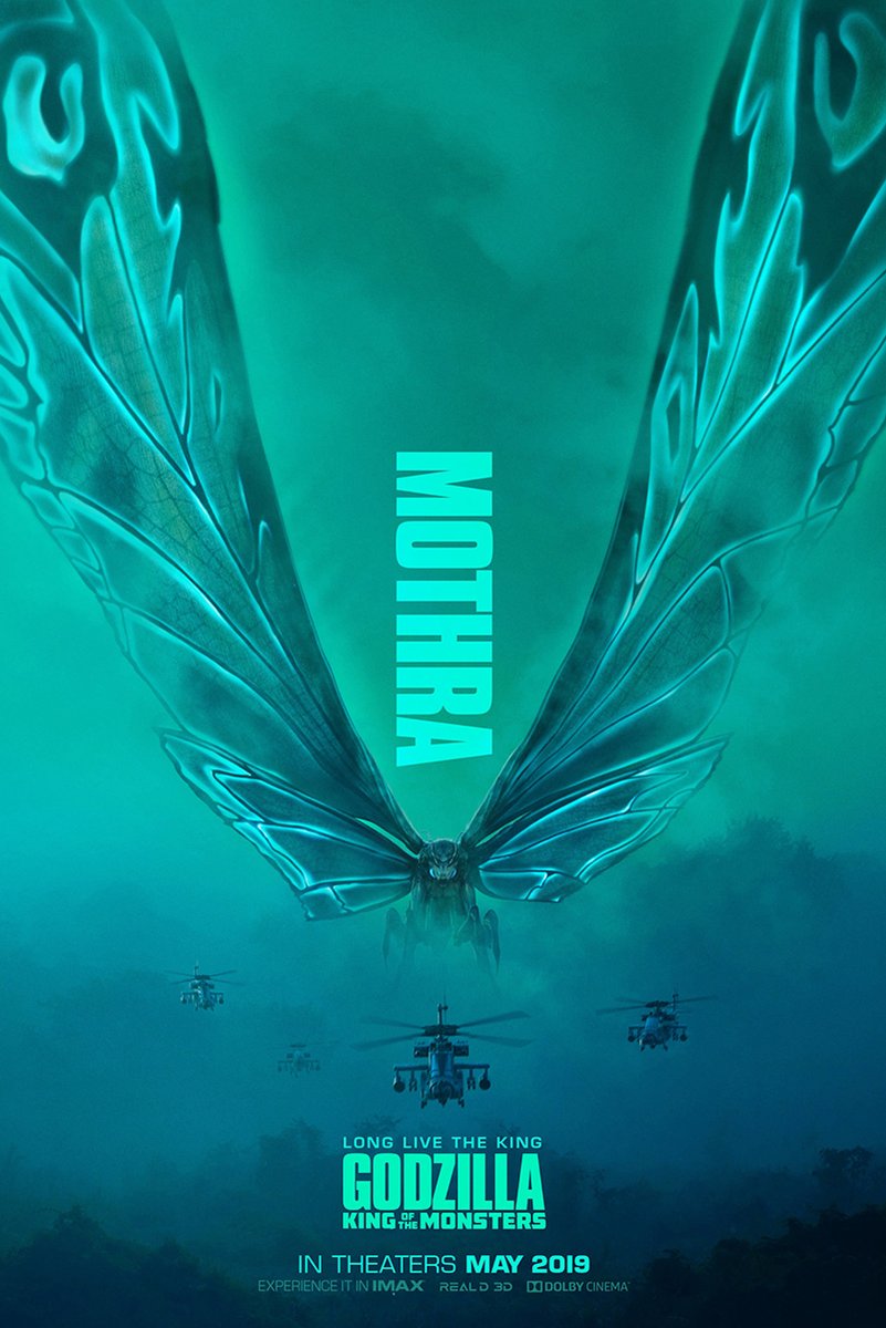 Mothra and Godzilla King of the Monsters Decorative Painting (paper and canvas) art poster printing print