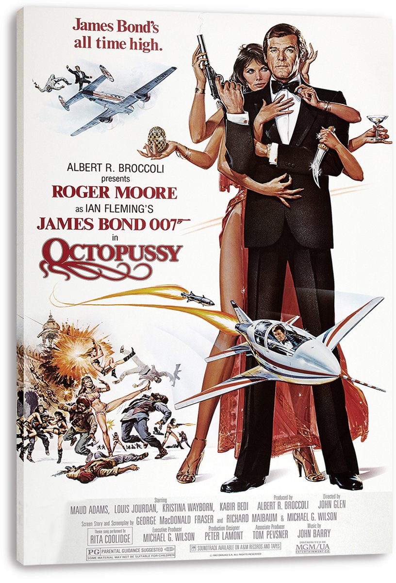 Octopussy James Bond Movie Poster Decorative Painting (paper and canvas) art poster printing print