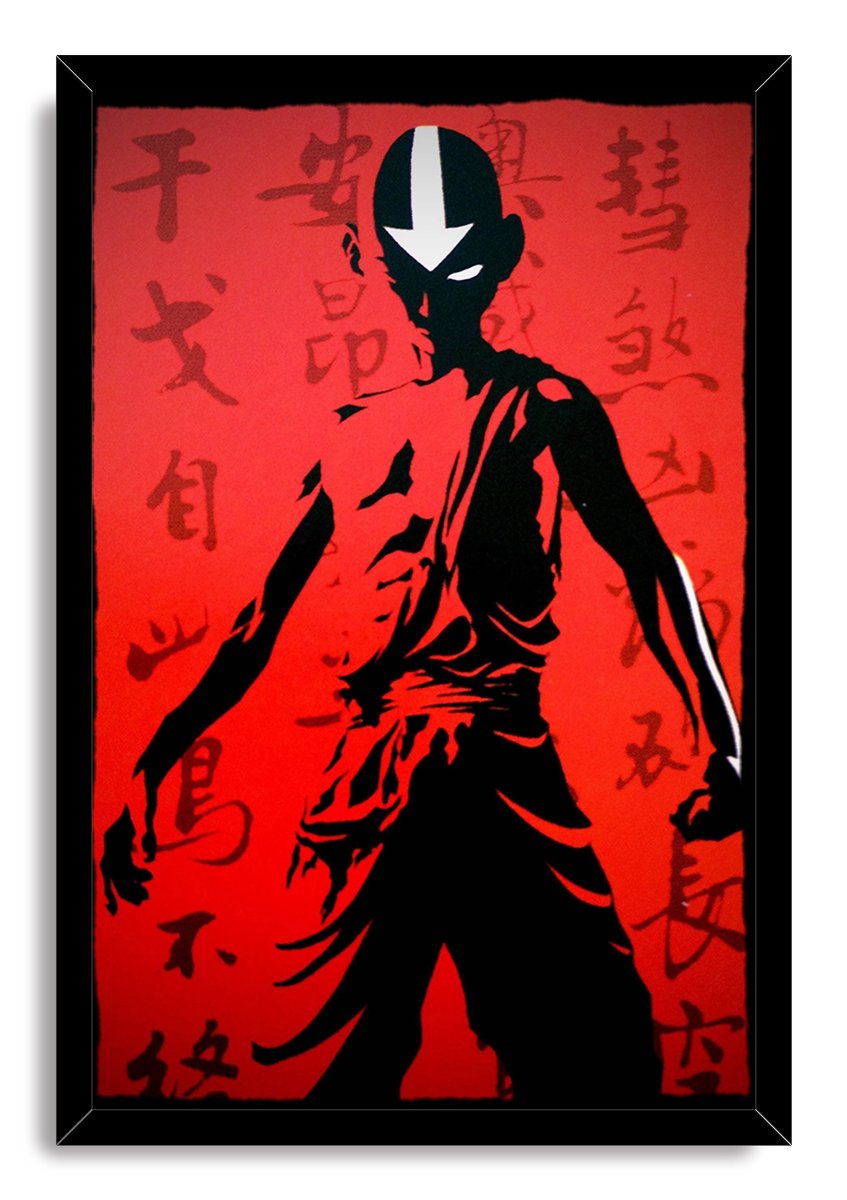 Avatar Aang Silhouette Decorative Painting (paper and canvas) art poster printing print