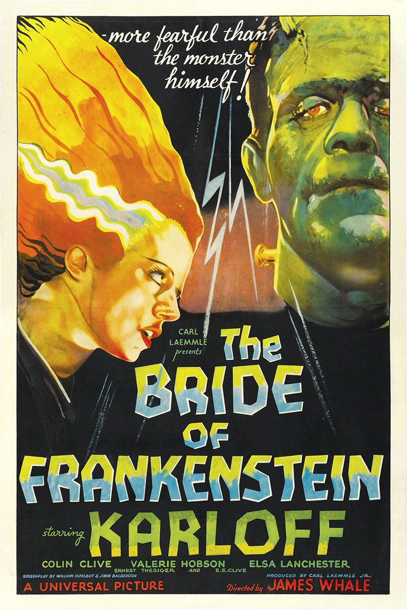 The Bride of Frankenstein Movie Decorative Painting (paper and canvas) art poster printing print