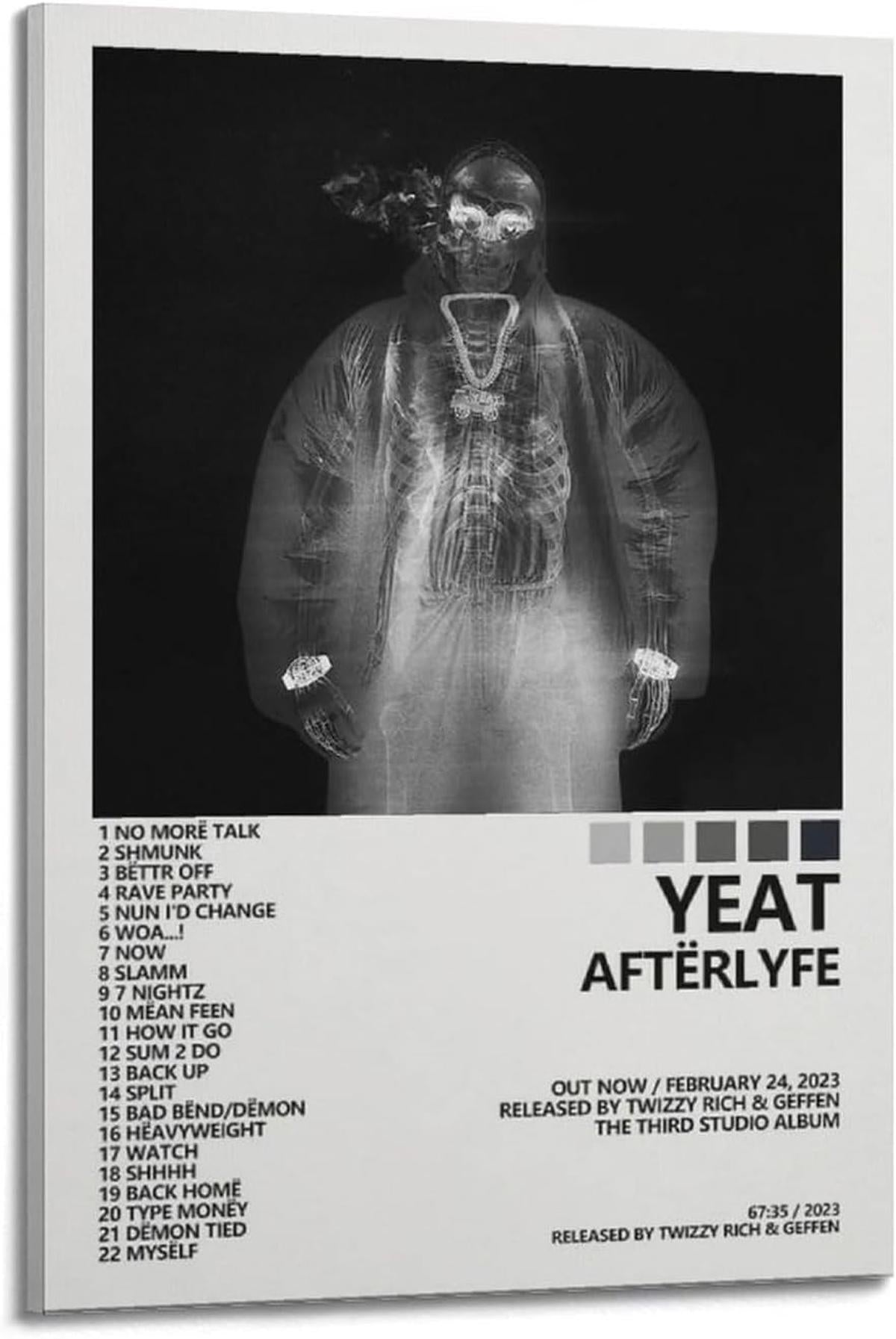 Yeat Aftr Lyfe Music Album Poster Yeat (Paper and Canvas) Art Poster Printing Print