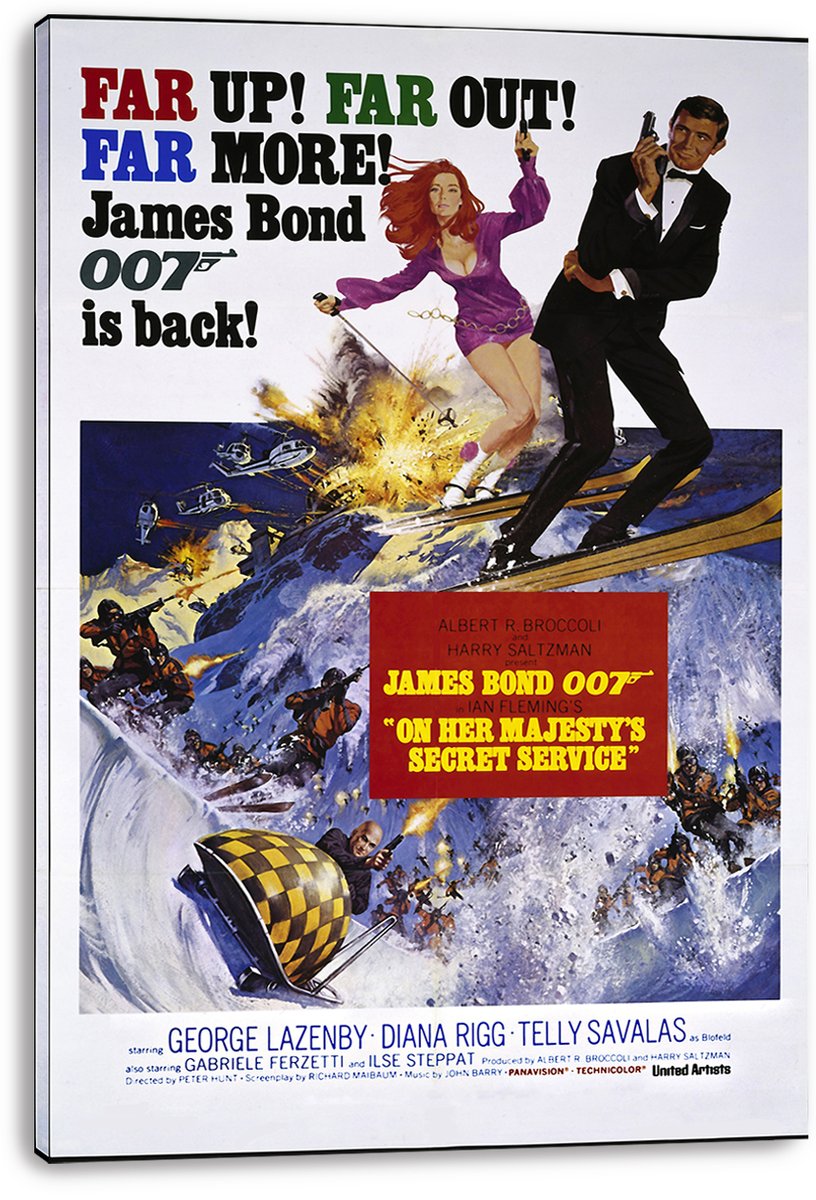 James Bond 007 On Her Majesty's Secret Service Decorative Painting (paper and canvas) art poster printing print