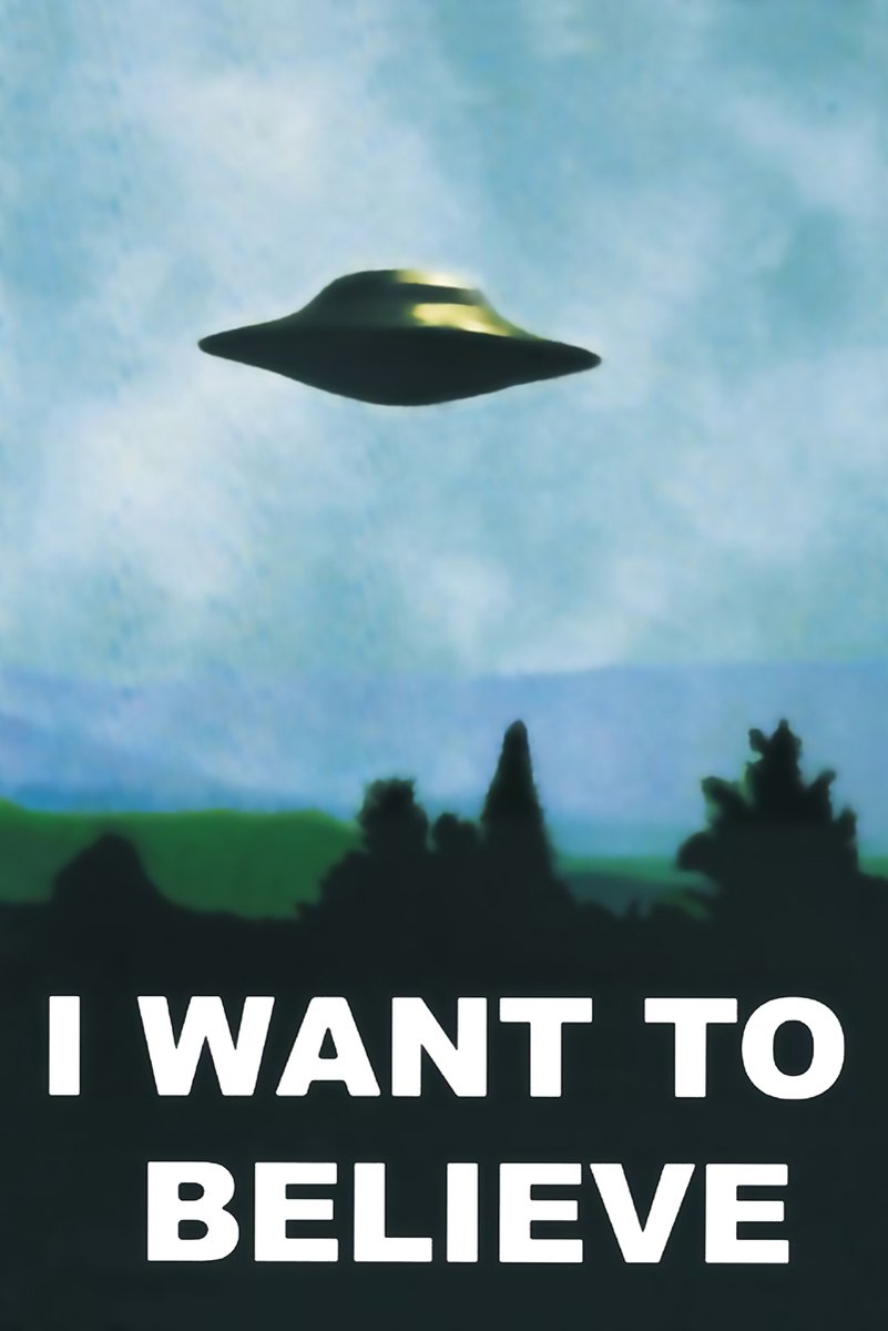 X-Files I Want To Believe UFO Decorative Painting (paper and canvas) art poster printing print