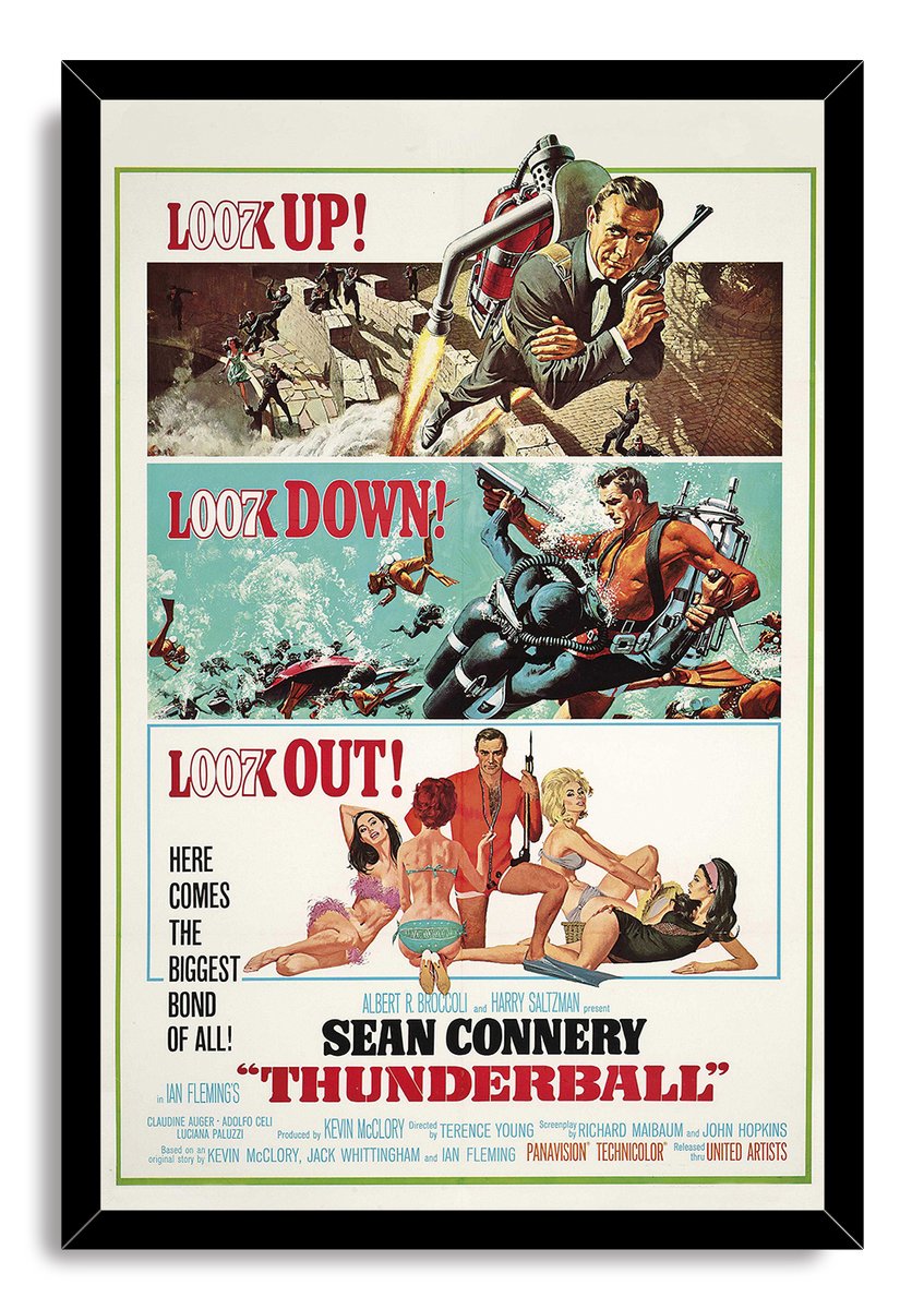 James Bond Thunderball Movie Poster Decorative Painting (paper and canvas) art poster printing print