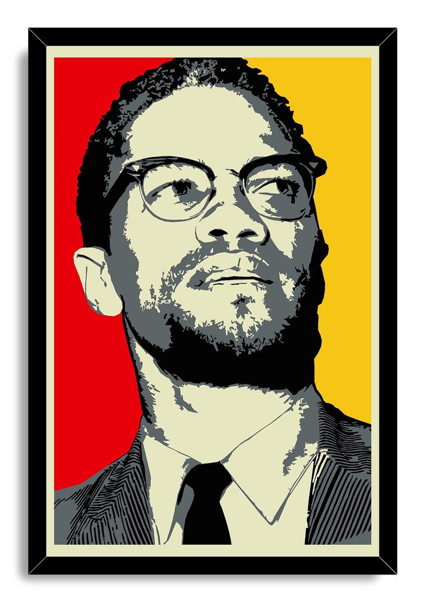Malcolm X Decorative Painting (paper and canvas) art poster printing print