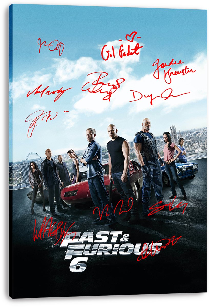 Fast & Furious 6 Movie Cast Autographed Decorative Painting (paper and canvas) art poster printing print