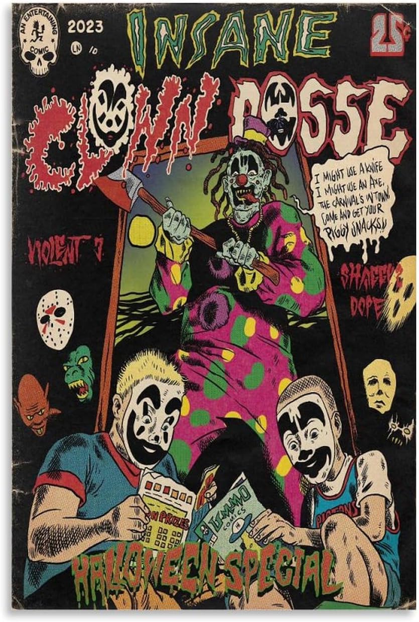 Insane Clown Posse Poster Comic Music for Room Wall (Paper and Canvas) Art Bedroom Decor Art Poster Printing Print
