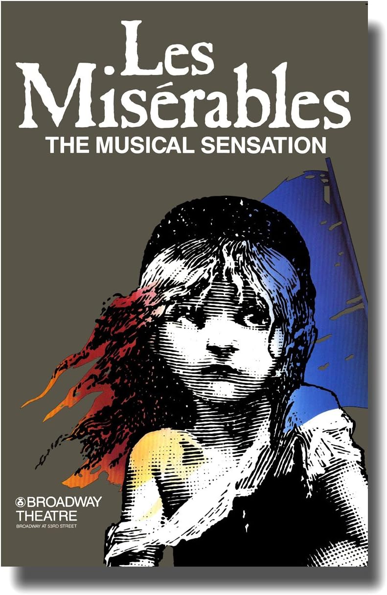Les Miserables (Broadway) Poster Movie (Paper and Canvas) Art Poster Printing Print