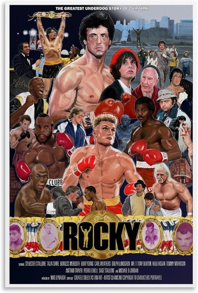 Rocky‎ Movie Poster(Paper and Canvas) Art Poster Printing Print