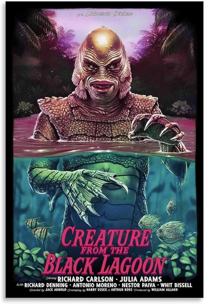 Movie Poster Creature from The Black Lagoon Vintage Posters Art Poster(Paper and Canvas) Art Poster Printing Print