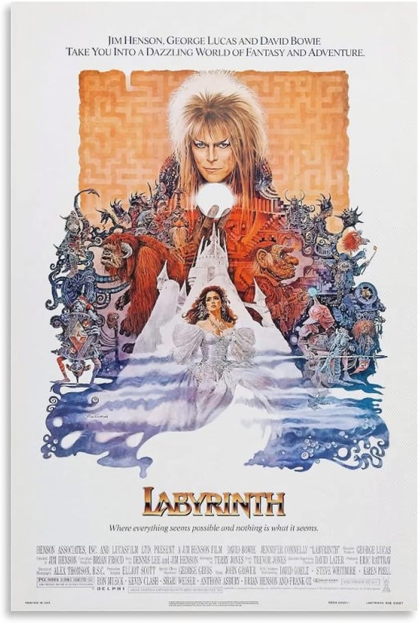 Labyrinth Movie Poster Art and Wall Art Picture (Paper and Canvas) Art Poster Printing Print