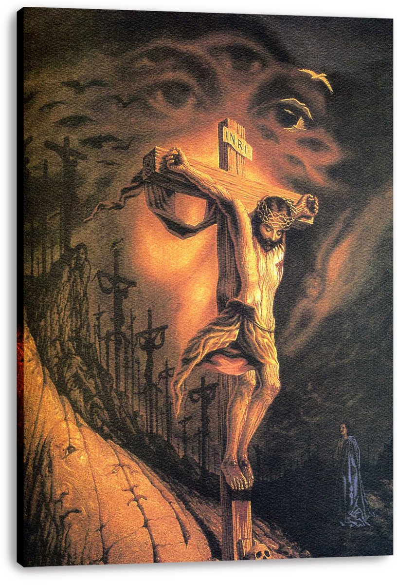 Crucifixion of Jesus Decorative Painting (paper and canvas) art poster printing print