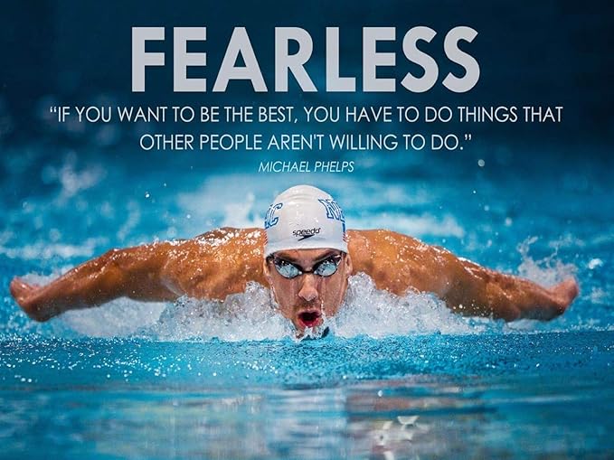 Michael Phelps Motivational Quotes HD Poster (Paper and Canvas) Art Poster Printing Print