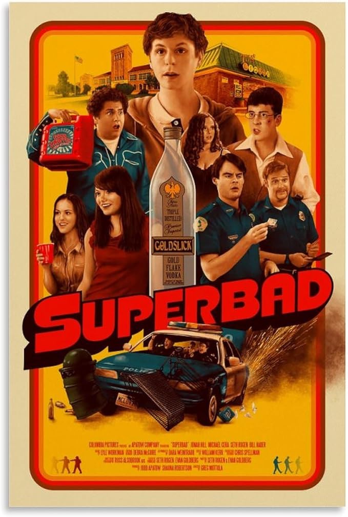 Superbad Movie Poster (Paper and Canvas) Art Poster Printing Print