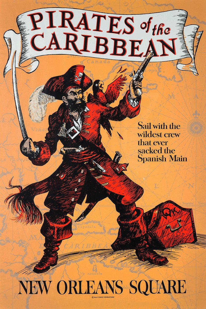 Pirates of the Caribbean Pirate Decorative Painting (paper and canvas) art poster printing print