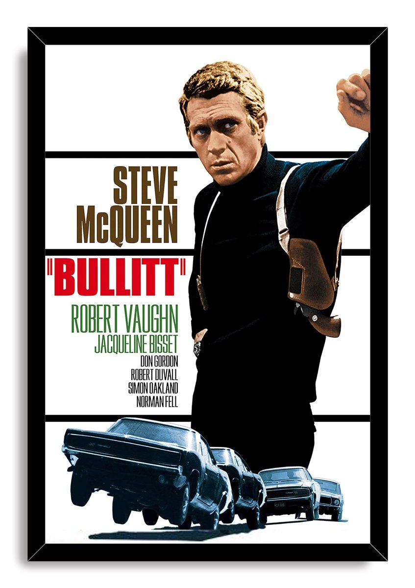 Steve McQueen Bullitt Movie Decorative Painting (paper and canvas) art poster printing print