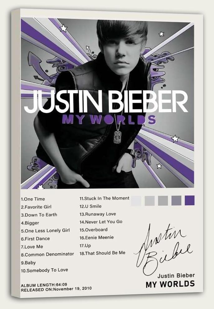 Justin Bieber Music Albums Posters (Paper and Canvas) Art Poster Printing Print