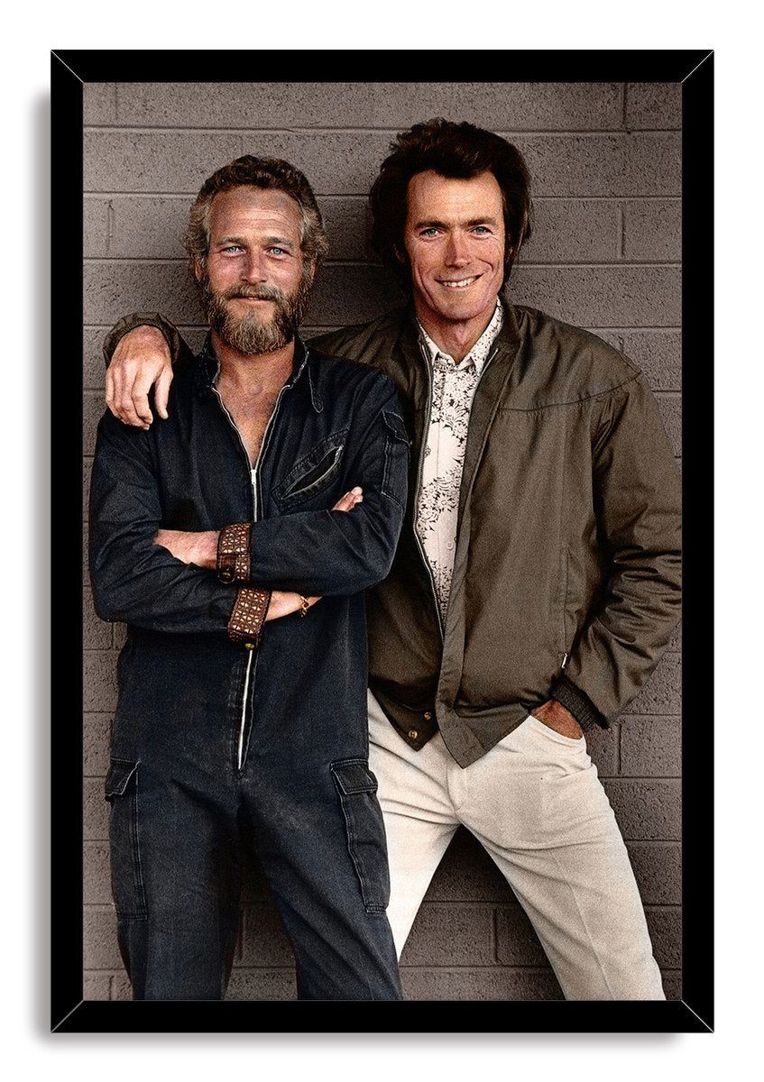 Paul Newman and Clint Eastwood Decorative Painting (paper and canvas) art poster printing print