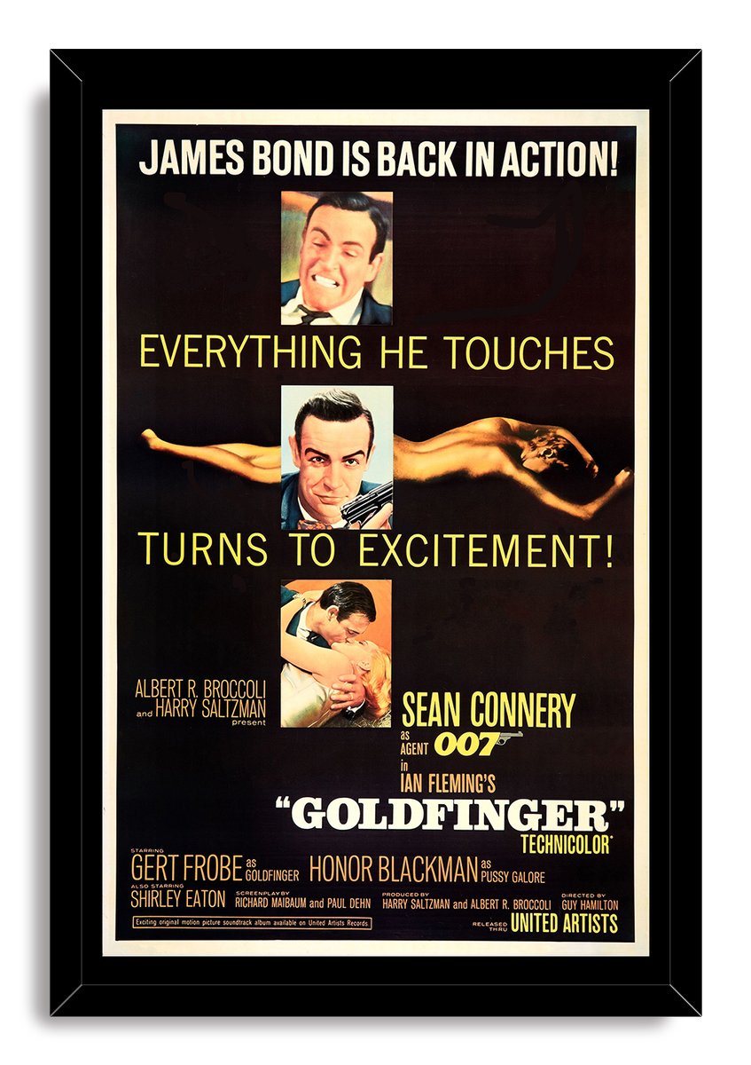 Goldfinger James Bond Movie Decorative Painting (paper and canvas) art poster printing print