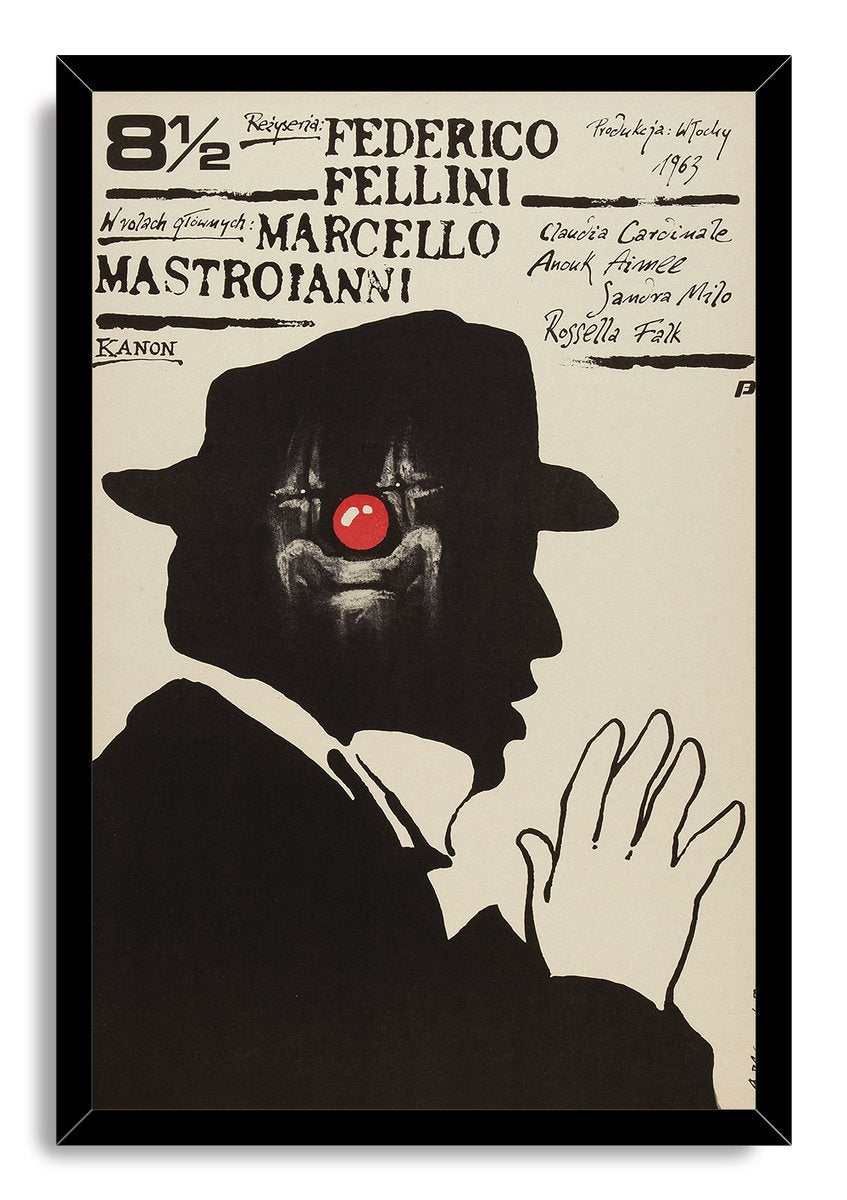 Federico Fellini's 8½ Film Art Decorative Painting (paper and canvas) art poster printing print