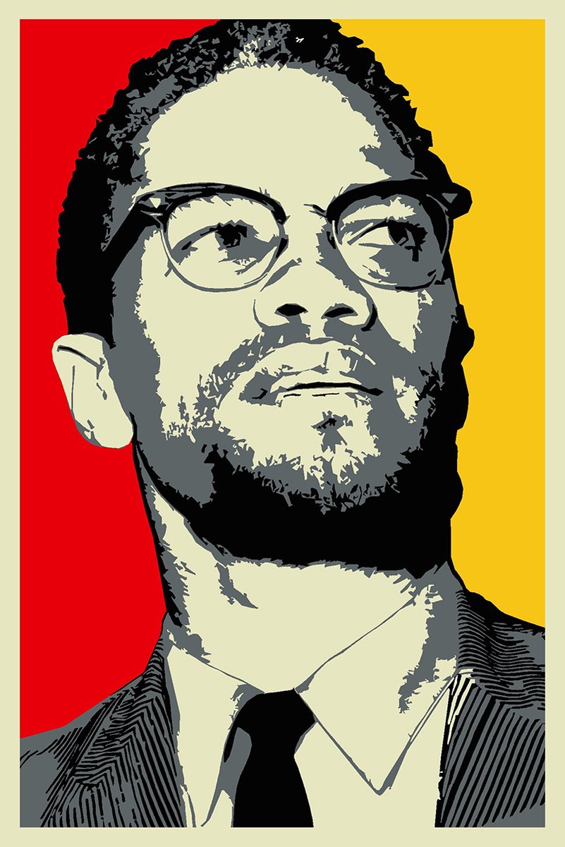 Malcolm X Decorative Painting (paper and canvas) art poster printing print