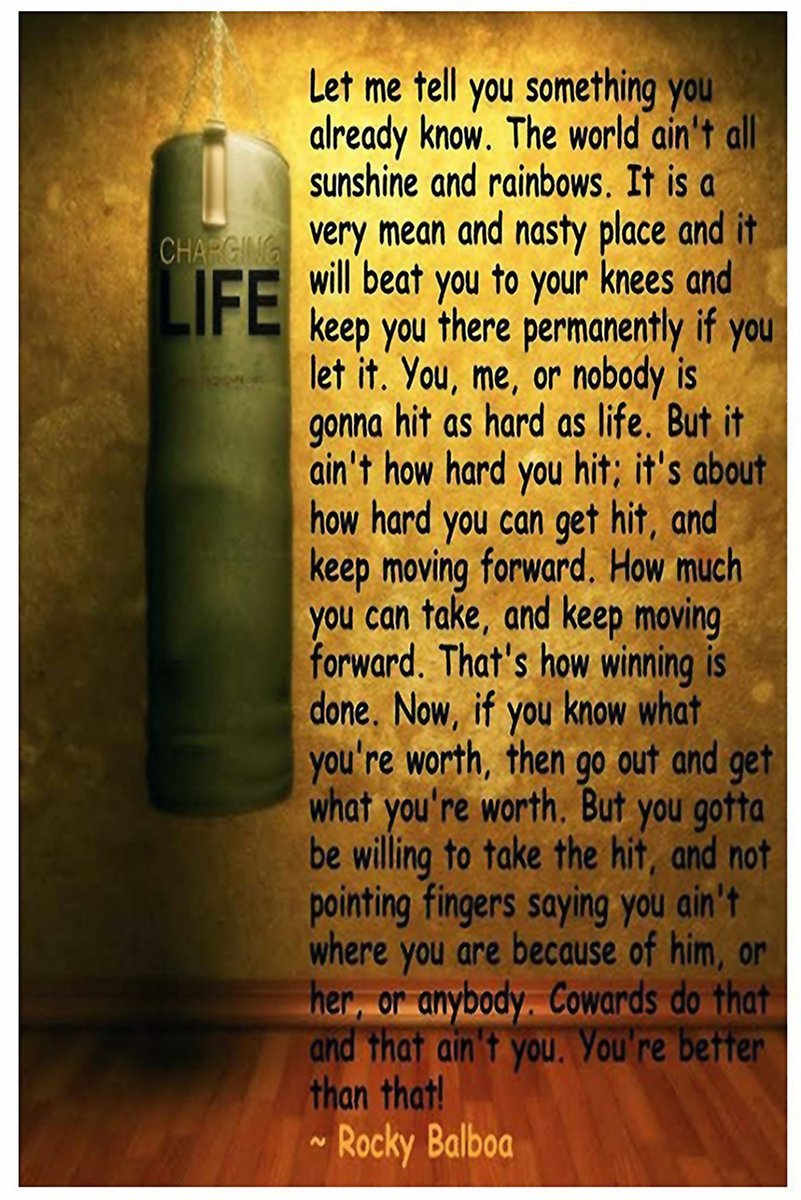 Rocky Balboa Motivational Quote Decorative Painting (paper and canvas) art poster printing print