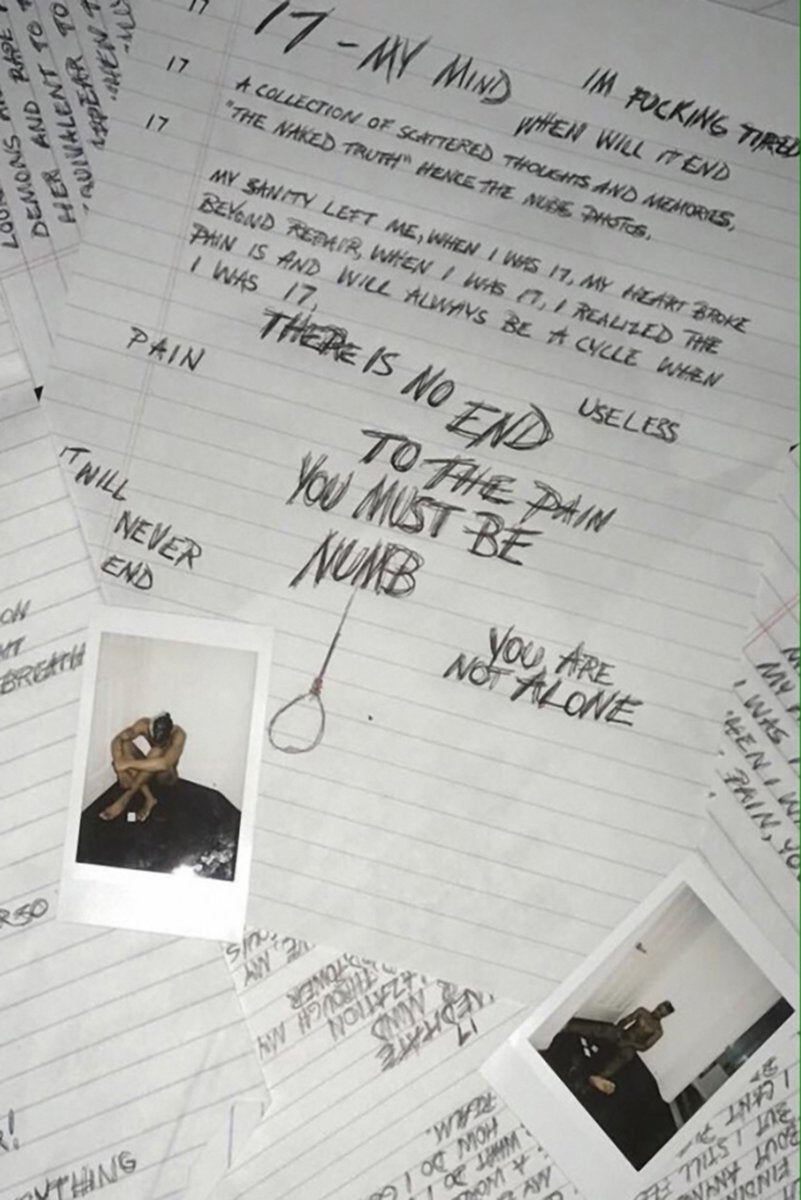 XXXTentacion 17 My Mind Lyrics Decorative Painting (paper and canvas) art poster printing print