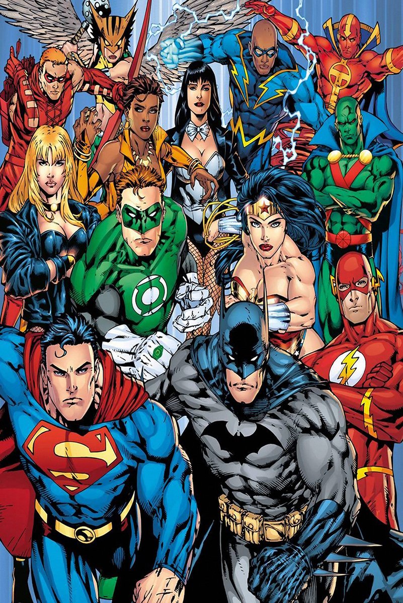 Justice League Superheroes Team Decorative Painting (paper and canvas) art poster printing print