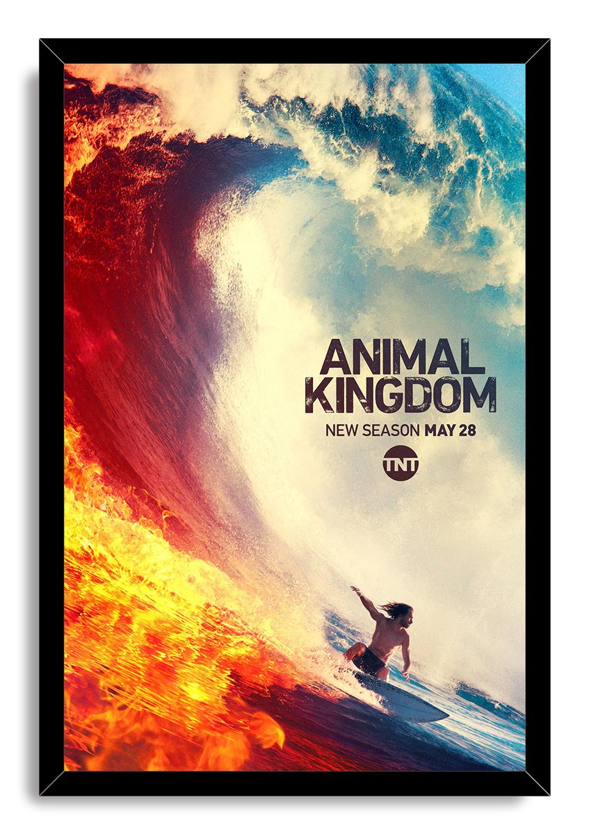 Animal Kingdom Fire and Water Wave Surfer Decorative Painting (paper and canvas) art poster printing print
