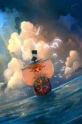One Piece Thousand Sunny Ship Decorative Painting (paper and canvas) art poster printing print