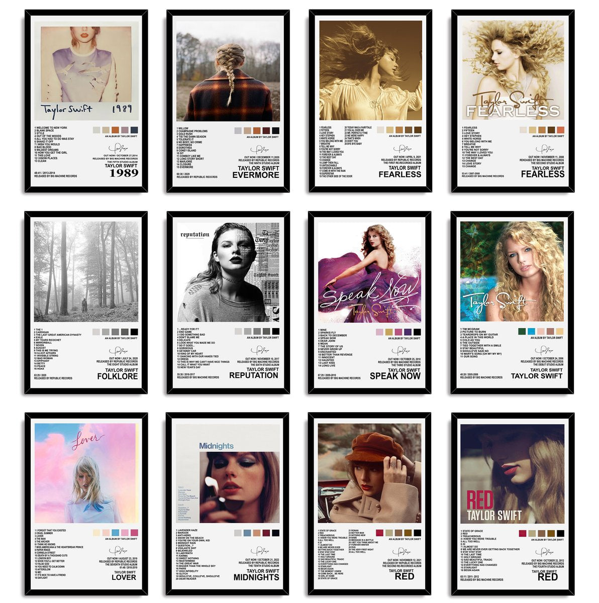 Taylor Swift Album Collection Decorative Painting (paper and canvas) art poster printing print