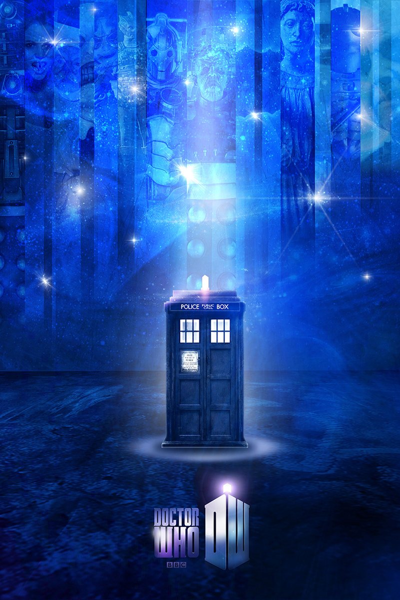 Doctor Who TARDIS and Villains Decorative Painting (paper and canvas) art poster printing print