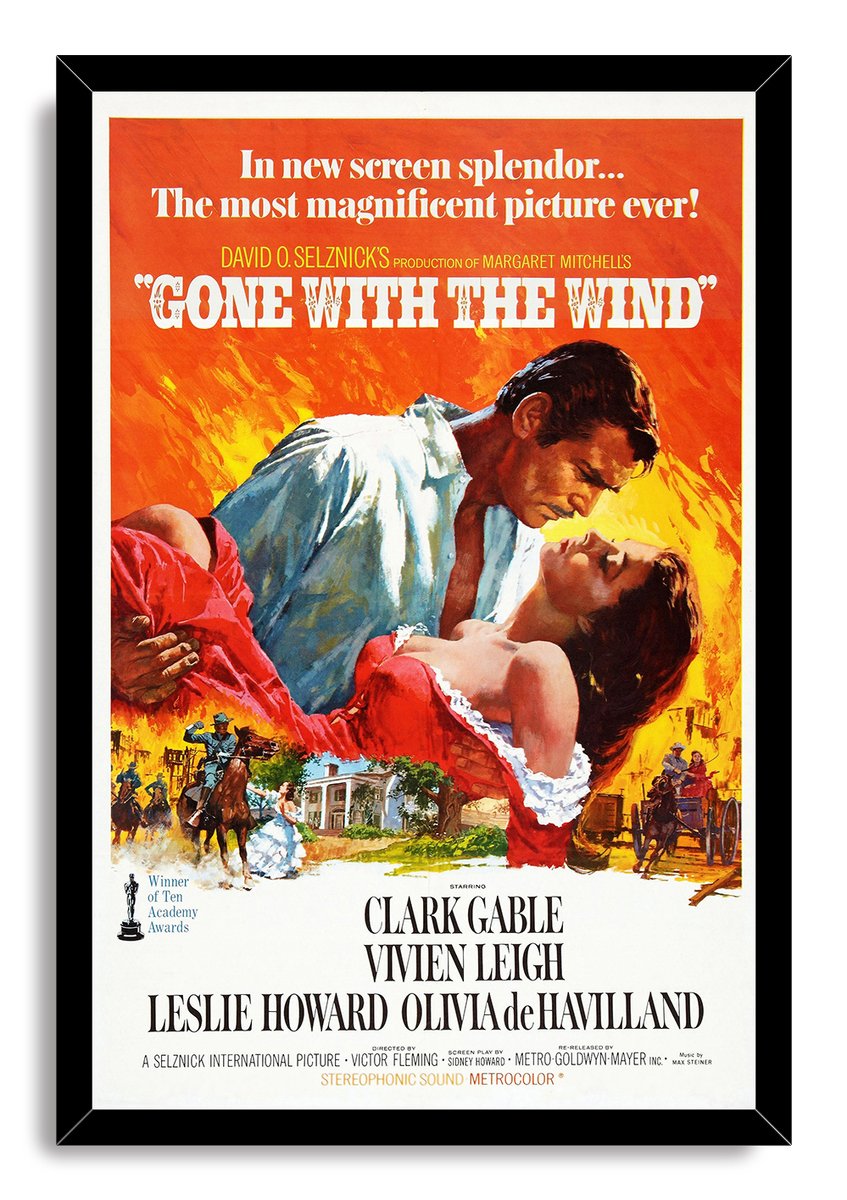 Gone With The Wind Movie Poster Decorative Painting (paper and canvas) art poster printing print