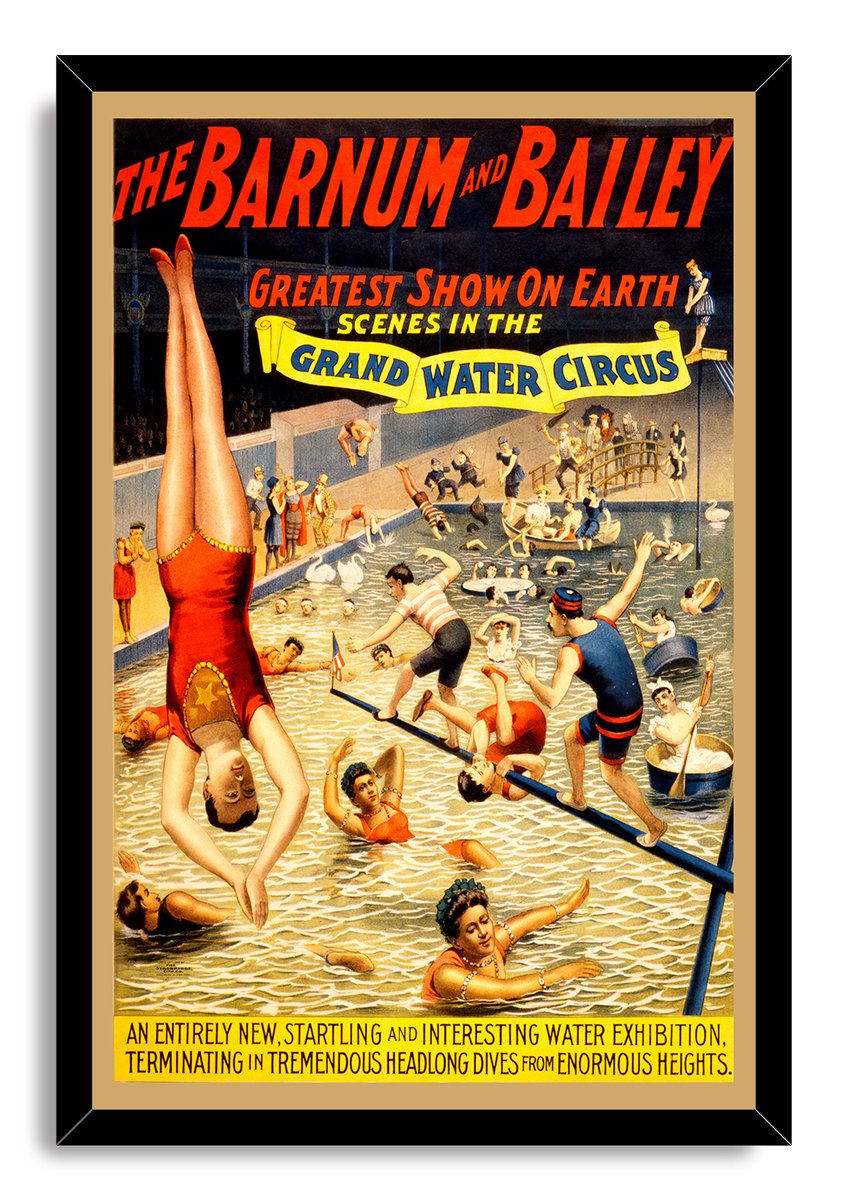 Barnum & Bailey Grand Water Circus Decorative Painting (paper and canvas) art poster printing print