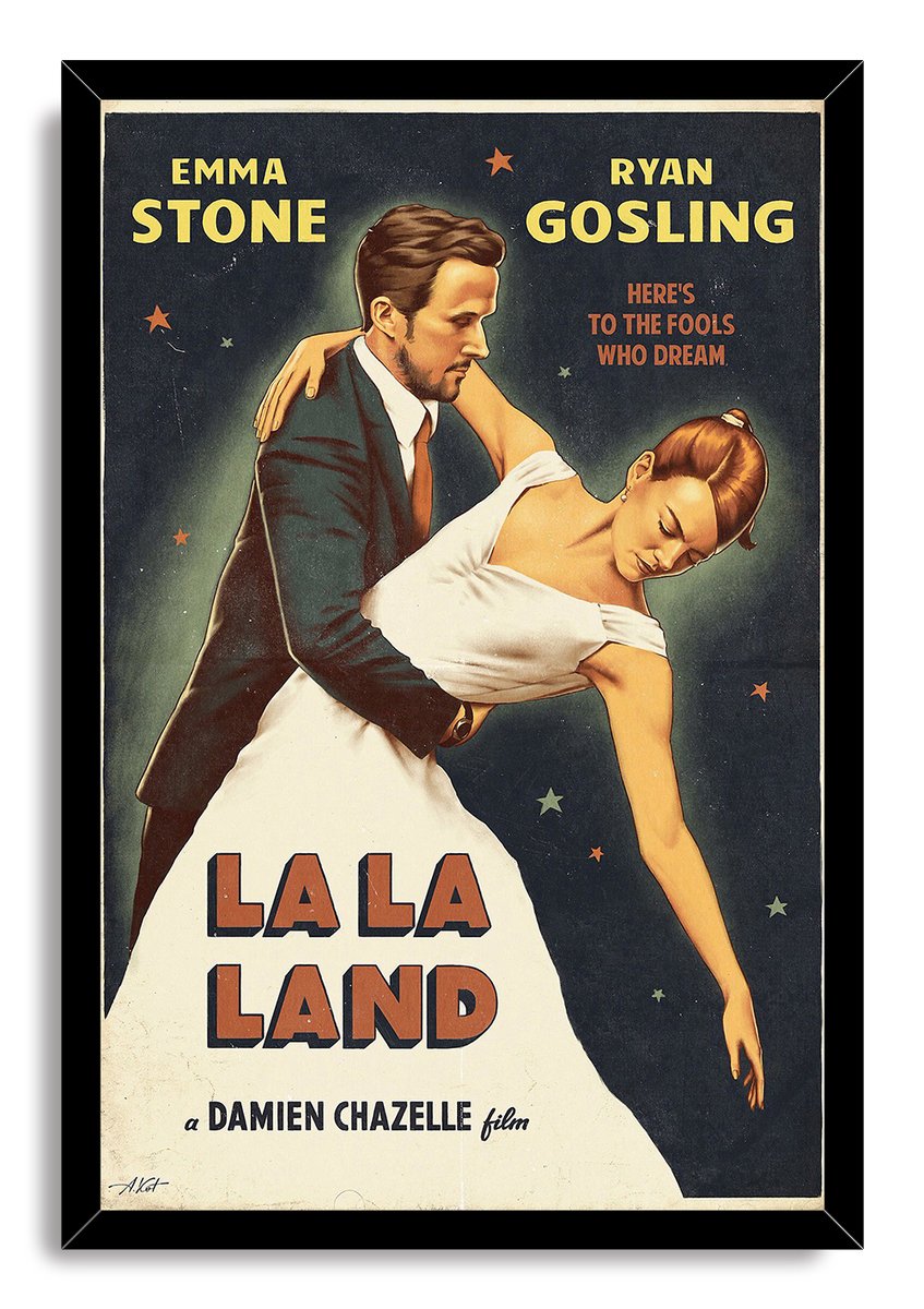 La La Land Emma Stone Ryan Gosling Decorative Painting (paper and canvas) art poster printing print