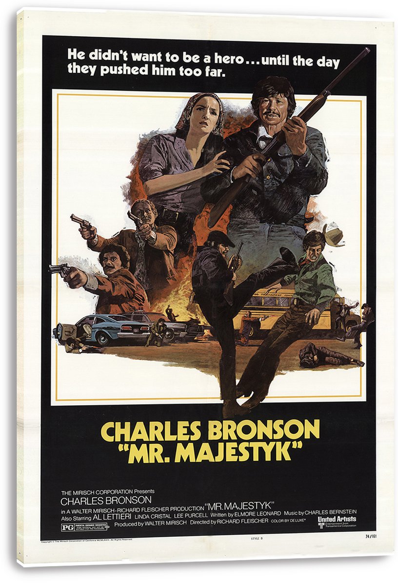 Charles Bronson Mr. Majestyk Movie Poster Decorative Painting (paper and canvas) art poster printing print