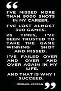 Michael Jordan Inspirational Quote Decorative Painting (paper and canvas) art poster printing print