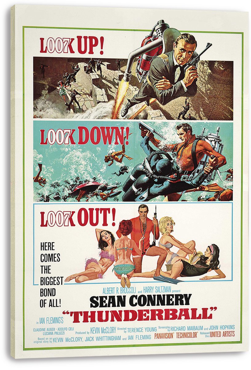 James Bond Thunderball Movie Poster Decorative Painting (paper and canvas) art poster printing print