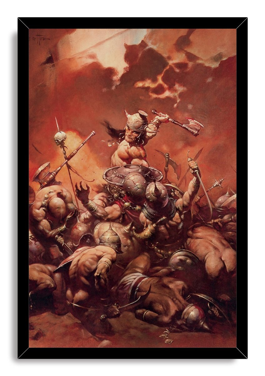 Barbarian Warrior Battle Decorative Painting (paper and canvas) art poster printing print