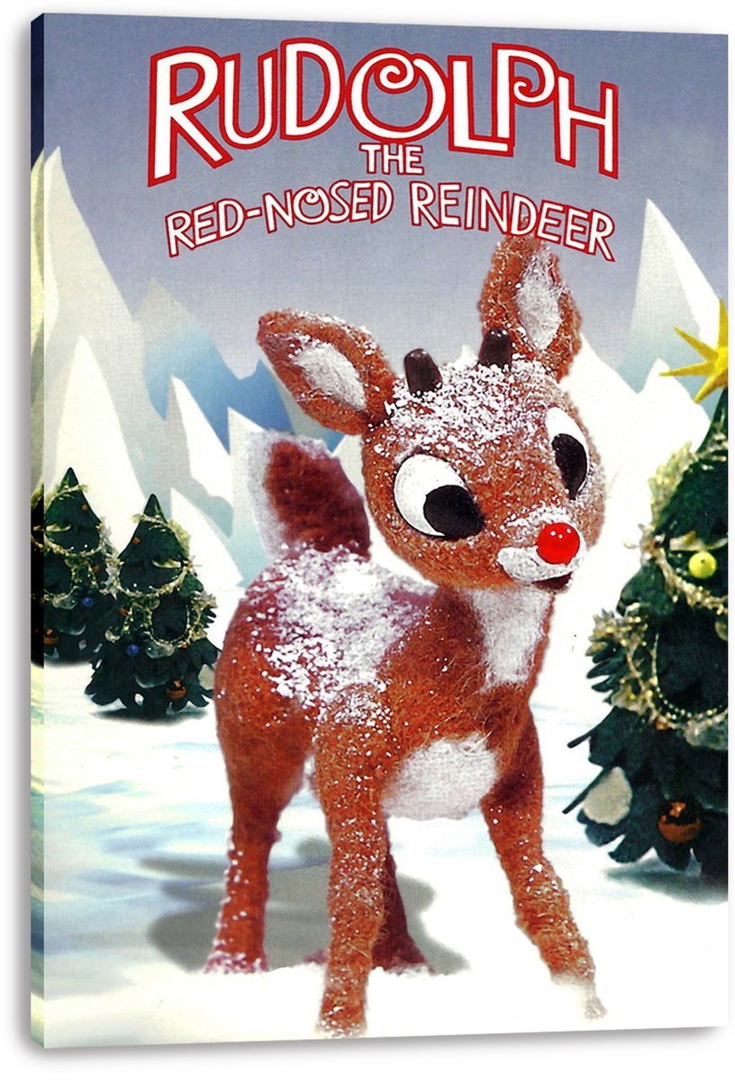 Rudolph The Red-Nosed Reindeer Decorative Painting (paper and canvas) art poster printing print