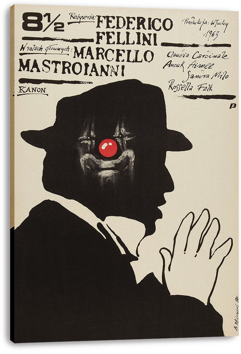 Federico Fellini's 8½ Film Art Decorative Painting (paper and canvas) art poster printing print