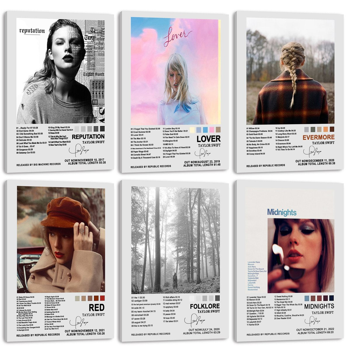Taylor Swift Album Covers Decorative Painting (paper and canvas) art poster printing print