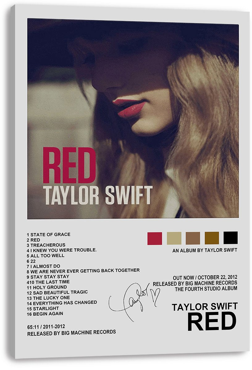 Taylor Swift Red Album Decorative Painting (paper and canvas) art poster printing print